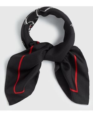 KARL LAGERFELD K/Ballet Silk Scarf - Black