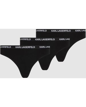 KARL LAGERFELD Logo Brief – 3-Pack - Black