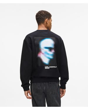 KL Jeans Digitized Karl Sweatshirt - Blue