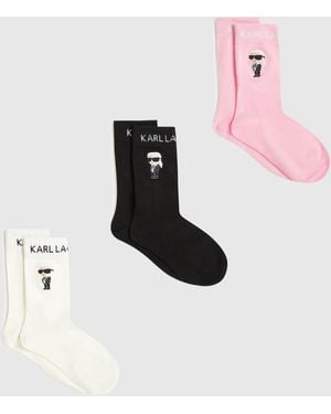 KARL LAGERFELD Ikon Socks – 3-Pack - Multicolour