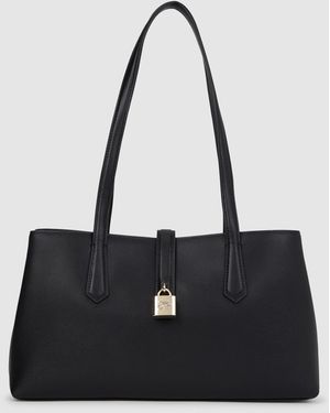 KARL LAGERFELD K/Autograph Padlock Tote Bag - Black
