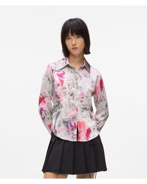 KL Jeans All-Over Paint Shirt, Multicoloured - Pink