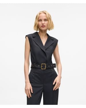 KARL LAGERFELD Karl Dna Studded Gilet - Blue