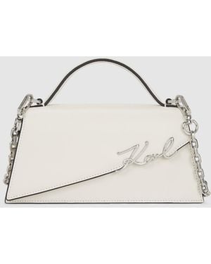 KARL LAGERFELD K/Signature Slim Crossbody Bag - Natural
