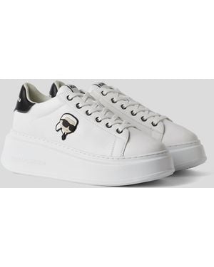 KARL LAGERFELD Kapri Nft Lo Lace Trainers Leather - White