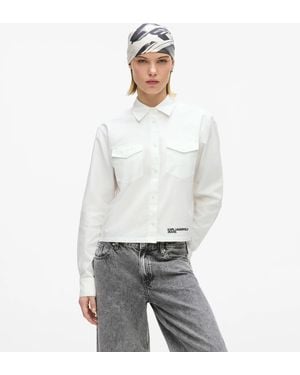 KL Jeans Logo Oxford Shirt - White