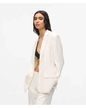 KL Jeans Blazer Mit Taillengürtel, Damen, Größe - Weiß