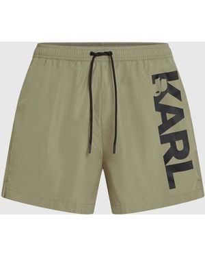 KARL LAGERFELD Logo Short Boardshorts - Green