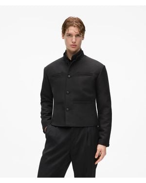 KARL LAGERFELD Kl Studio Stand Collar Cropped Jacket - Black