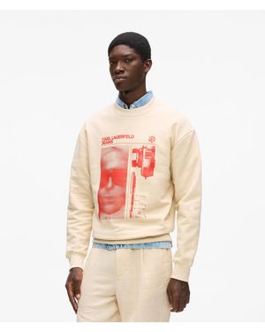 KL Jeans Graphic Karl Print Sweatshirt - Pink
