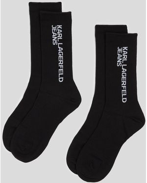 KL Jeans Logo Socks – 2-Pack - Black