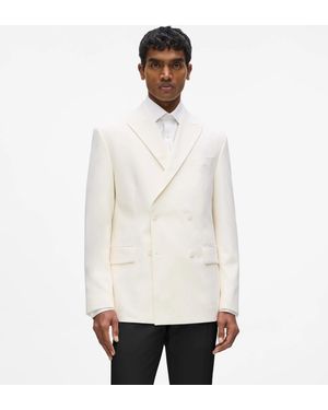 KARL LAGERFELD Double-Breasted Blazer - White