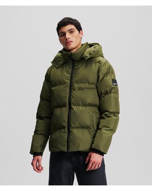 KL Jeans Veste Matelassée À Capuche - Vert