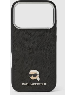 KARL LAGERFELD Coque Pour Iphone 16 Pro Max Ikon Karl, Homme, Taille - Noir