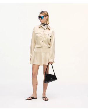 KL Jeans Satin Mini Skirt - Natural