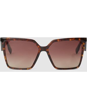 KARL LAGERFELD Slim Geometric Sunglasses - Brown