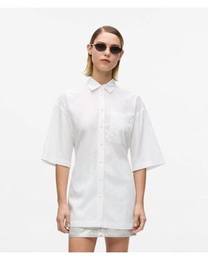 KL Jeans Short-Sleeved Tie Waist Shirt - White