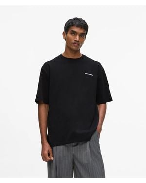 KARL LAGERFELD Rue St-Guillaume Relaxed T-Shirt - Black