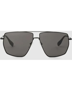 KARL LAGERFELD Logo Rectangular Sunglasses - Grey
