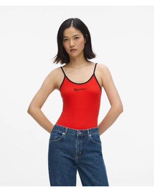 KL Jeans Ribbed Bodysuit - Red