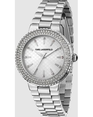 Karl Lagerfeld Round Logo Watch - White