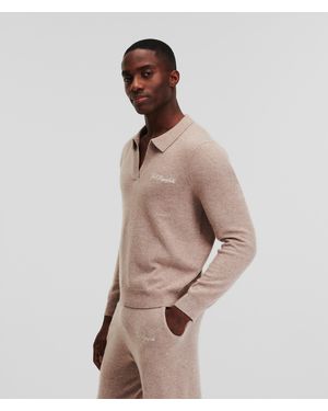 Karl Lagerfeld Hotel Karl Loungewear-Sweater Aus Kaschmir, Mann, Größe - Braun