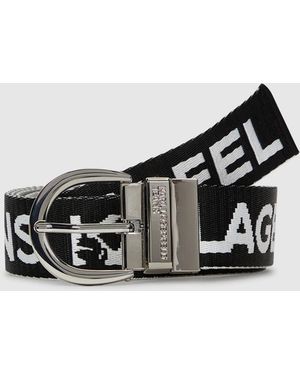 KL Jeans Reversible Webbing Belt - Black