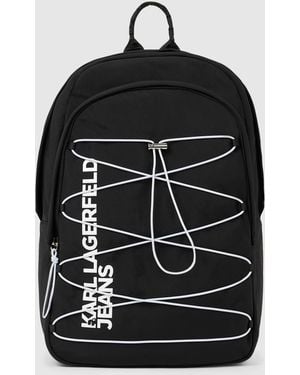 KL Jeans Sac À Dos Style Utilitaire Avec Cordon De Serrage, Homme, Taille - Noir