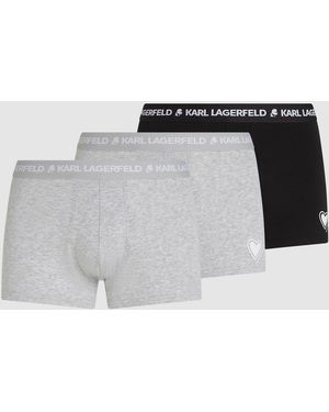 KARL LAGERFELD Hearts Trunks – 3-Pack, Multicoloured