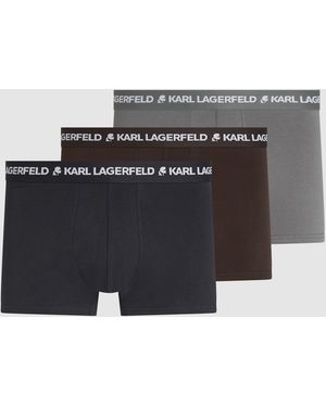 KARL LAGERFELD Logo Trunks – 3-Pack - Black