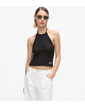 KL Jeans Knitted Halterneck Top - Blue