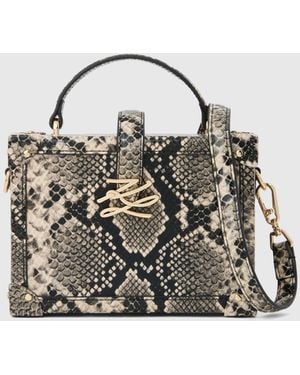 KARL LAGERFELD K/Autograph Drop Small Python Trunk Bag - Multicolour