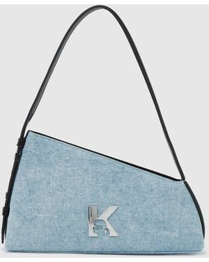 KL Jeans Geo Denim Shoulder Bag - Blue