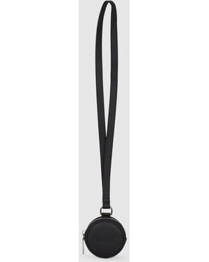 KARL LAGERFELD Rue St-Guillaume Leather Pouch On Strap - White