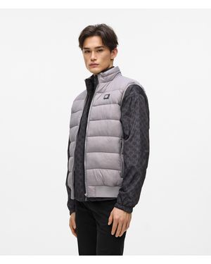 KARL LAGERFELD Lightweight Puffer Gilet - Grey