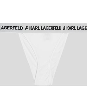 KARL LAGERFELD Logo Brazilian Briefs - Metallic