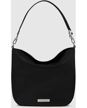 KARL LAGERFELD Ikon Smooth Hobo Bag - Black