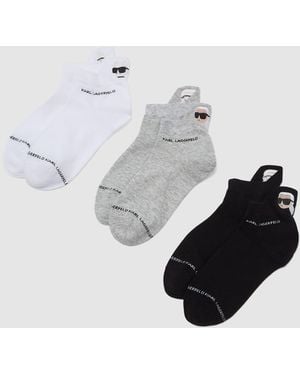 KARL LAGERFELD Ikon Socks - Metallic