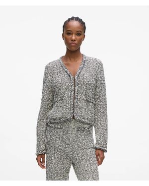 KARL LAGERFELD Bouclé Knit Cardigan, Multicoloured - Grey