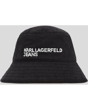 KL Jeans Bucket Hat Aus Denim - Schwarz