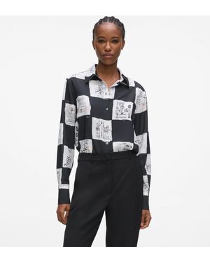 KARL LAGERFELD Fluid Printed Shirt, Multicoloured - Black