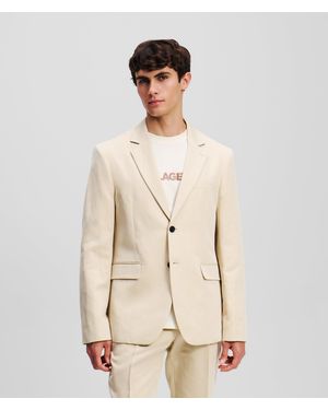 Karl Lagerfeld Blazer Aus Leinen, Herren, Größe - Natur