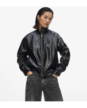 KL Jeans Karl Quote Bomber Jacket - Black