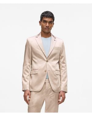 Karl Lagerfeld Satin Blazer - Natural