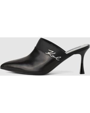 KARL LAGERFELD Sienna Heeled Mules - Black
