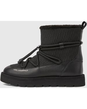 KARL LAGERFELD Thermo Lace-Detail Boots - Black
