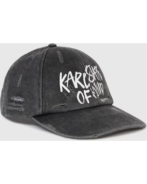 KL Jeans Washed Karl Quote Cap - Black
