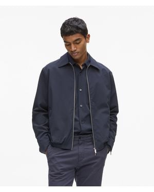 KARL LAGERFELD Zip-Up Blouson Jacket - Blue