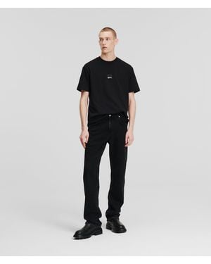 Karl Lagerfeld Gerade Geschnittene Jeans, Mann, Größe - Schwarz