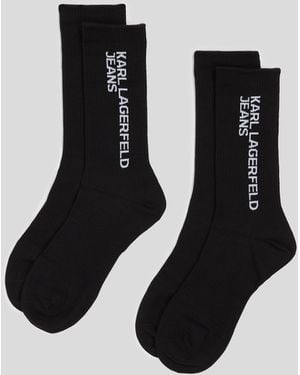 KL Jeans Logo Socks – 2-Pack - Black